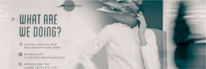 Lizardman with the words 'what are we doing?'
